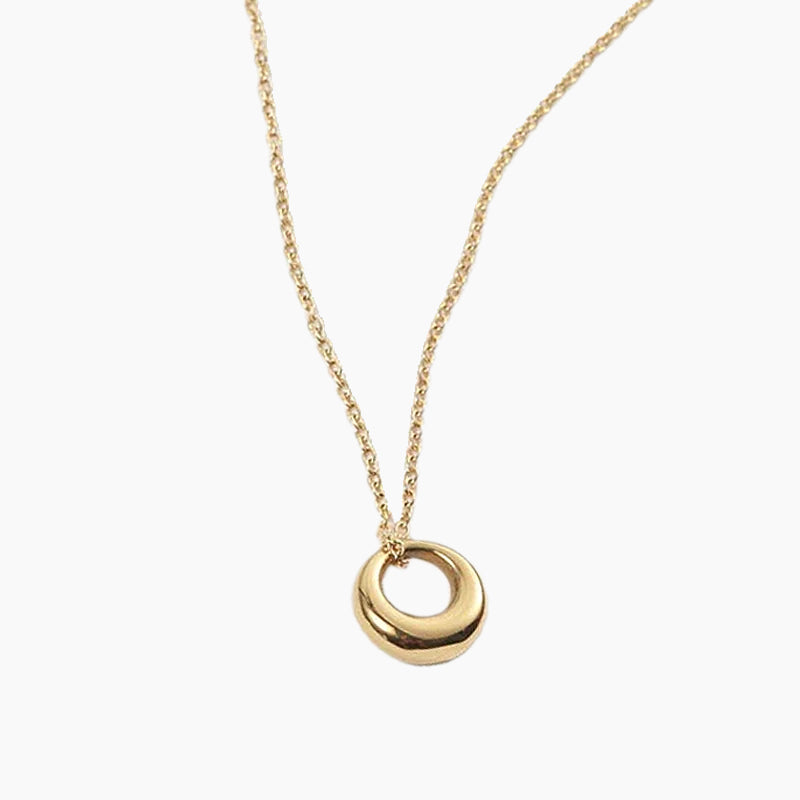 18k Gold Plated Geometric Circle Necklace