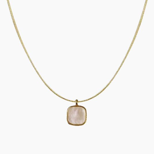 Square shell necklace