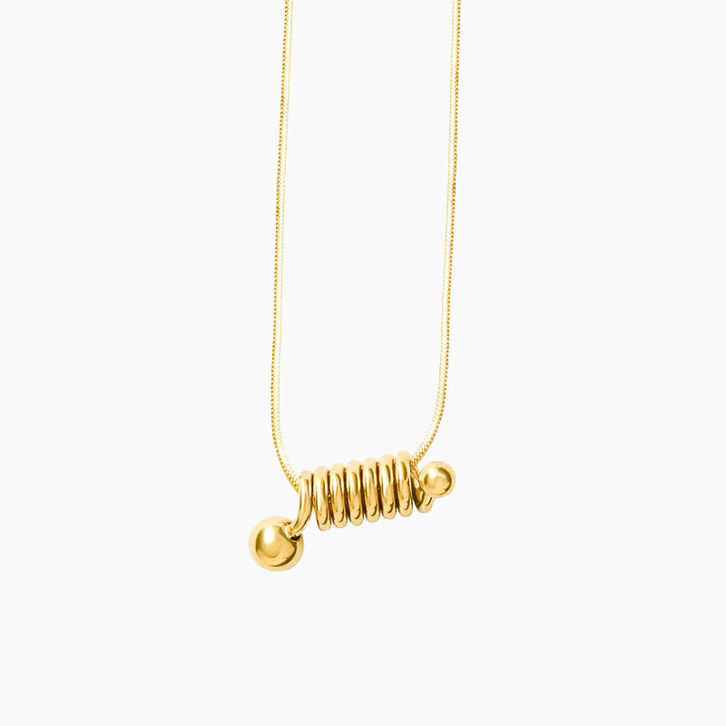 Spiral Spring Pendant Necklace