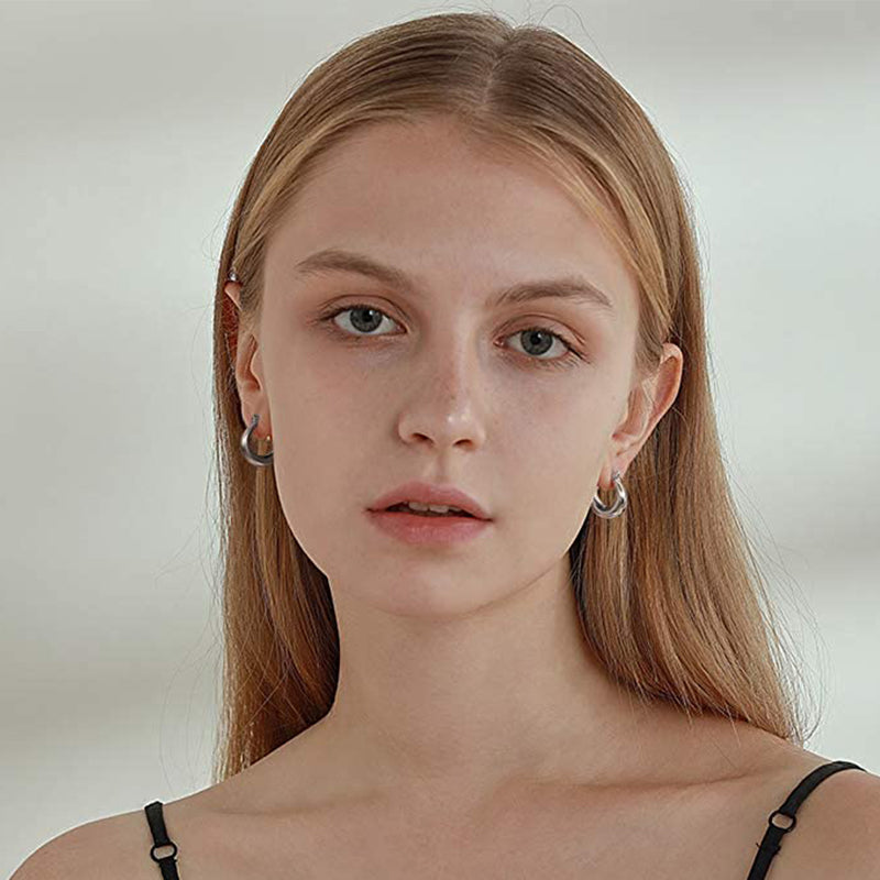 Thick Hoop Earrings For Women