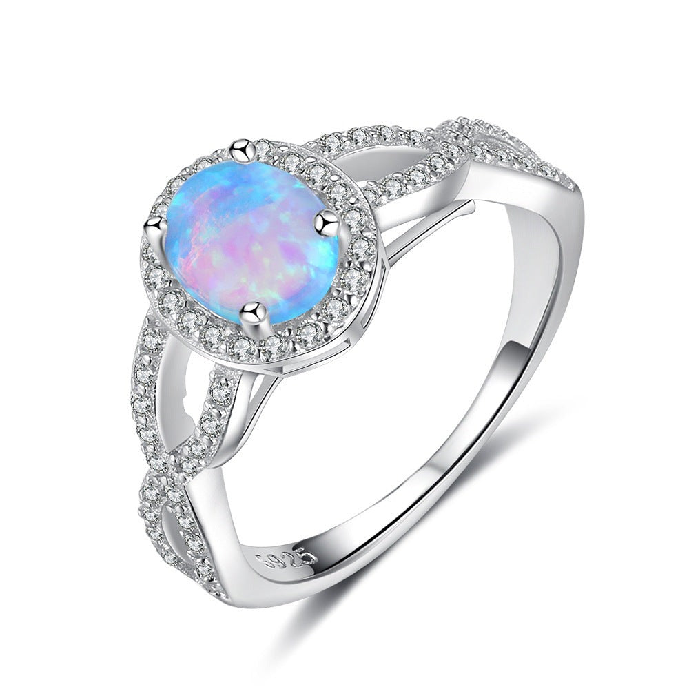 925 Sterling Silver Opal Ring