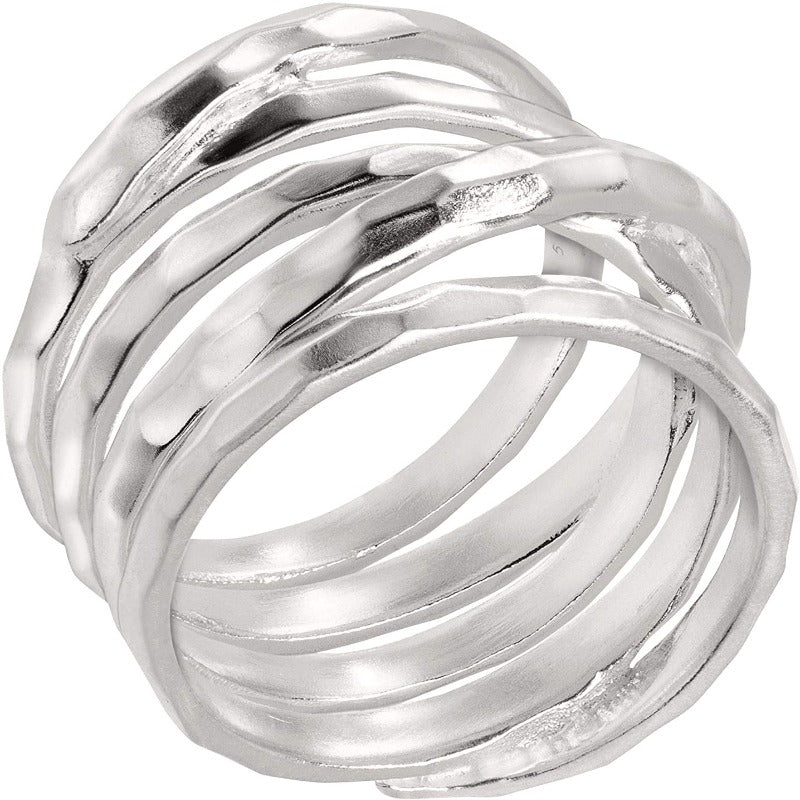 'Wrapped Up' Woven Overlapping Textured Band Ring
