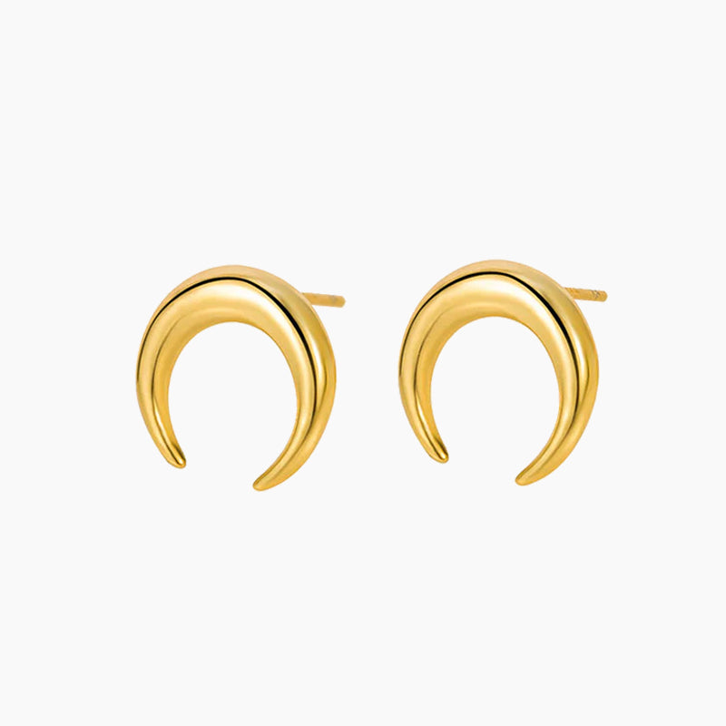 Sterling Silver Crescent Earrings
