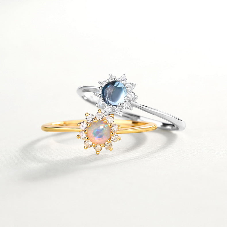 Sunflower Opal Open Ring