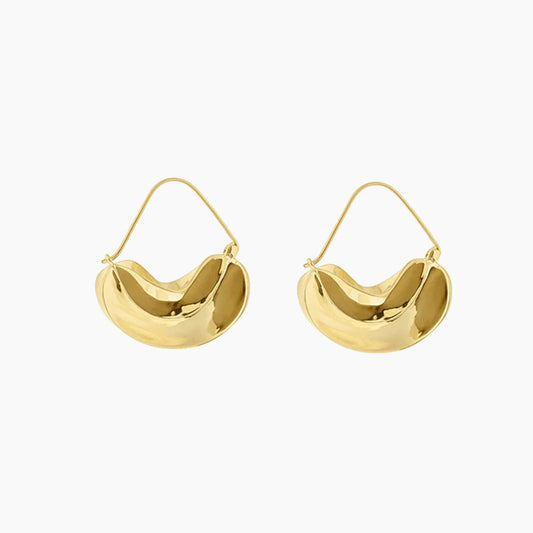 18k gold plated trendy walnut basket personalized hipster earrings