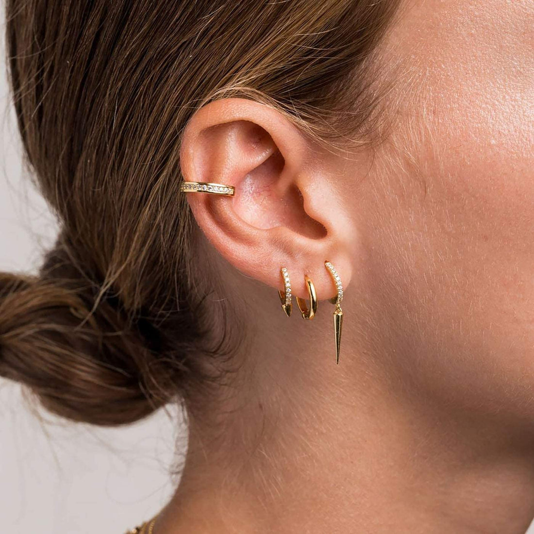 Sterling Silver Tapered Dangle Earrings