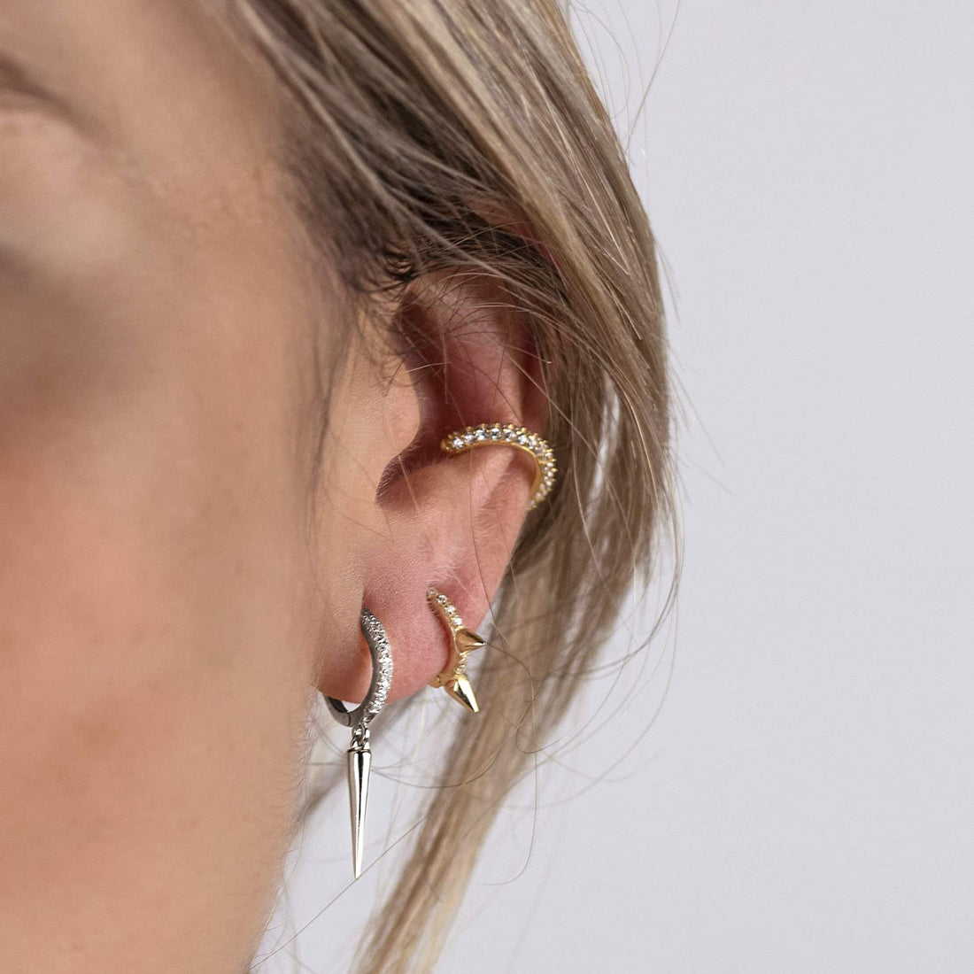Sterling Silver Tapered Dangle Earrings