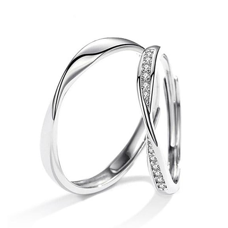 promise rings set; sterling silver rings; Eamti;