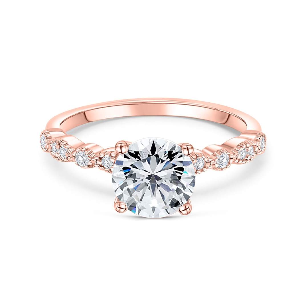 rose gold wedding rings; sterling silver wedding rings; Eamti;