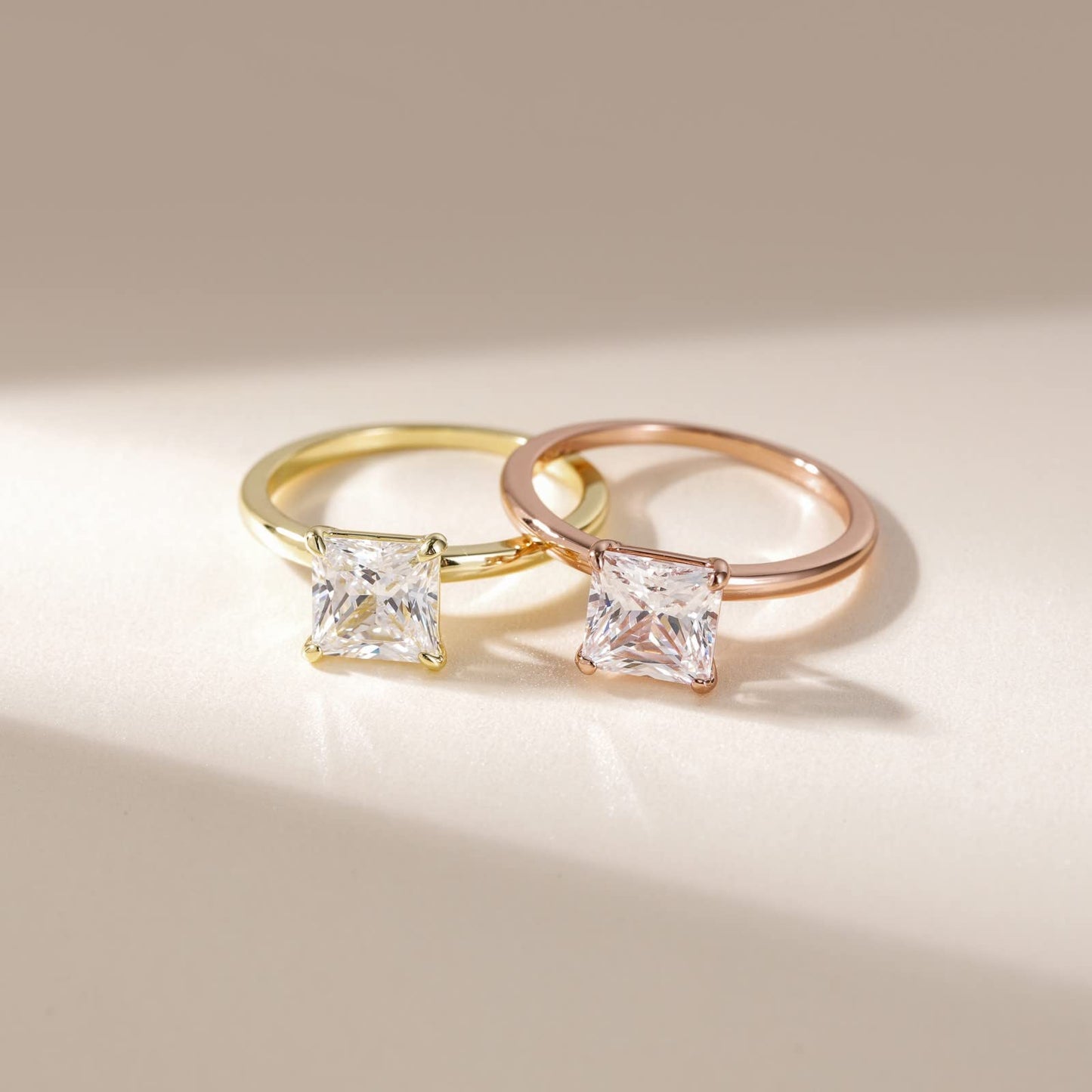 925 Sterling Silver Princess Cut Promise Ring