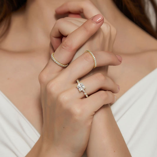 square wedding ring; quality engagement rings; Eamti;