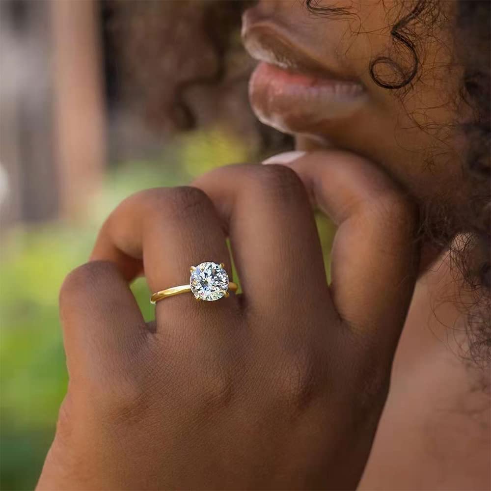 solitaire ring, silver cubic zirconia ring, cubic zirconia engagement ring, cubic zirconia wedding rings, 2ct wedding ring, cheap wedding ring under $50, silver round ring, round cut ring
