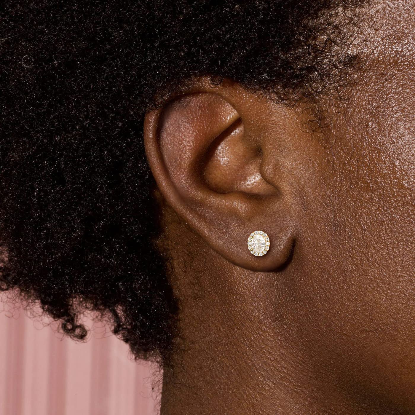 stud earrings; oval stud earrings; Eamti;