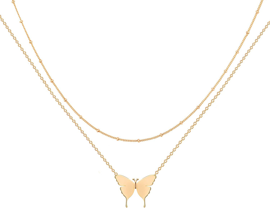Layered Butterfly Gold Plated