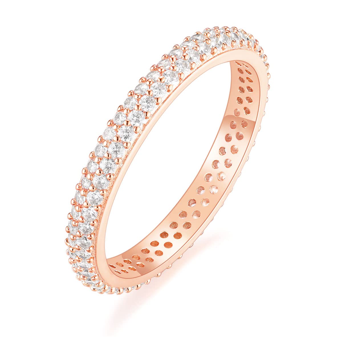 rose gold plated rings; stunning wedding rings; Eamti;