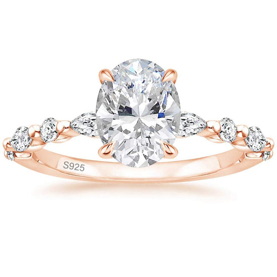 quality engagement rings; stunning wedding rings; Eamti; oval zirconia ring; cubic zirconia oval ring;