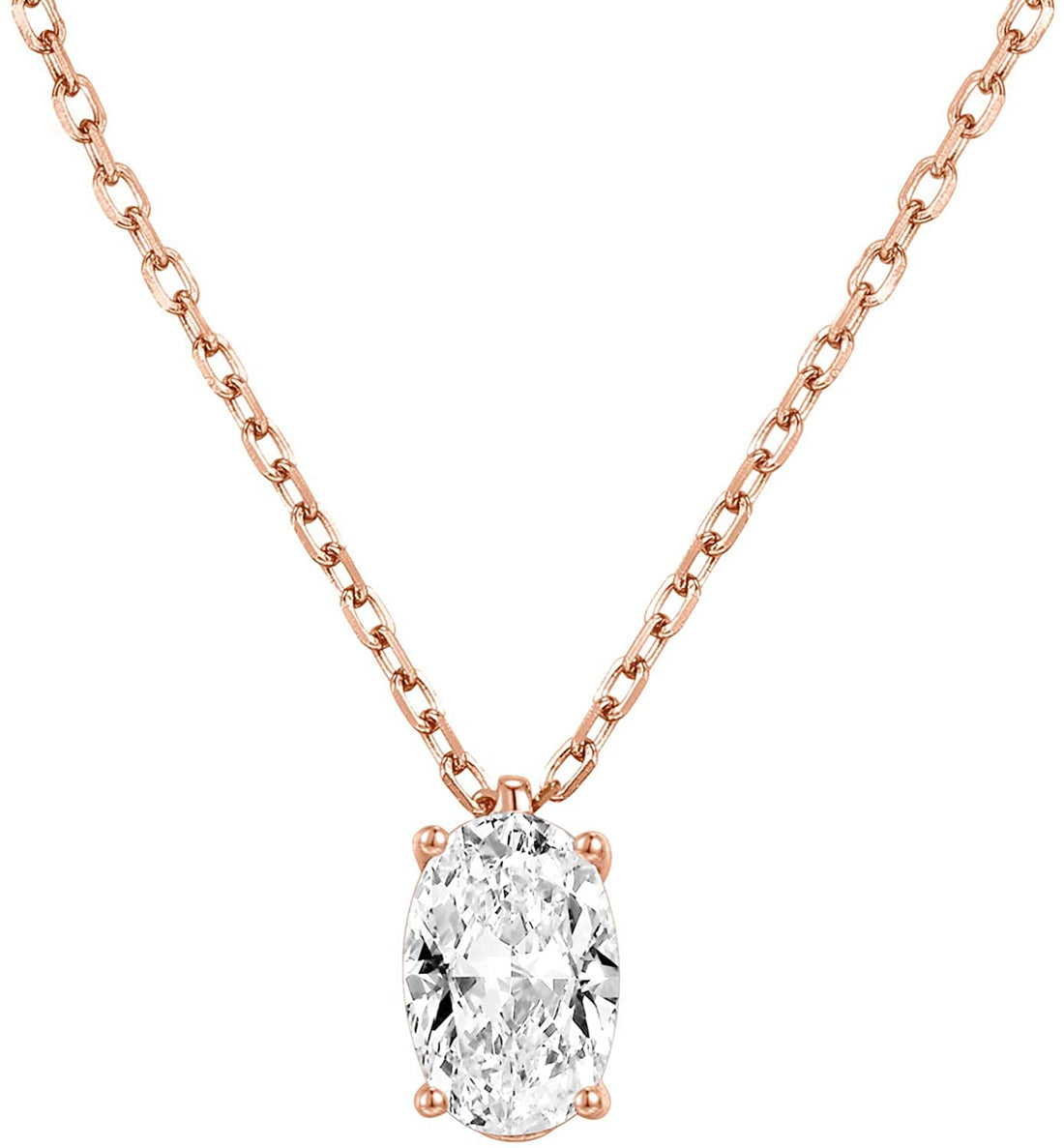 14K Gold Plated CZ Pendant Necklace