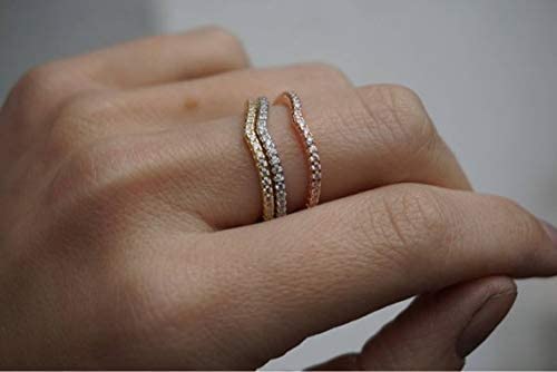 gold plated rings; cubic zirconia rings; Eamti;