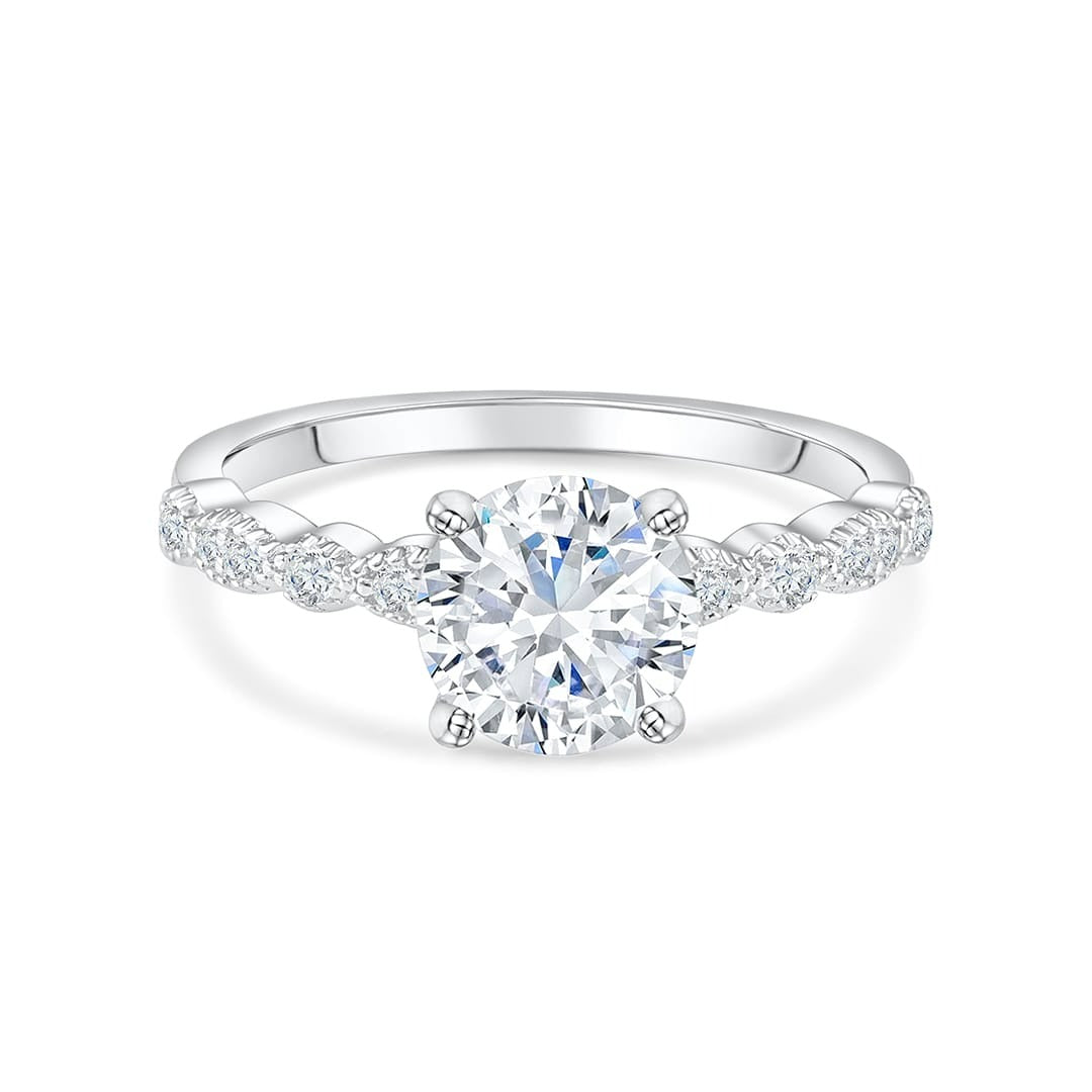 925 Sterling Silver Elegant Round Ring