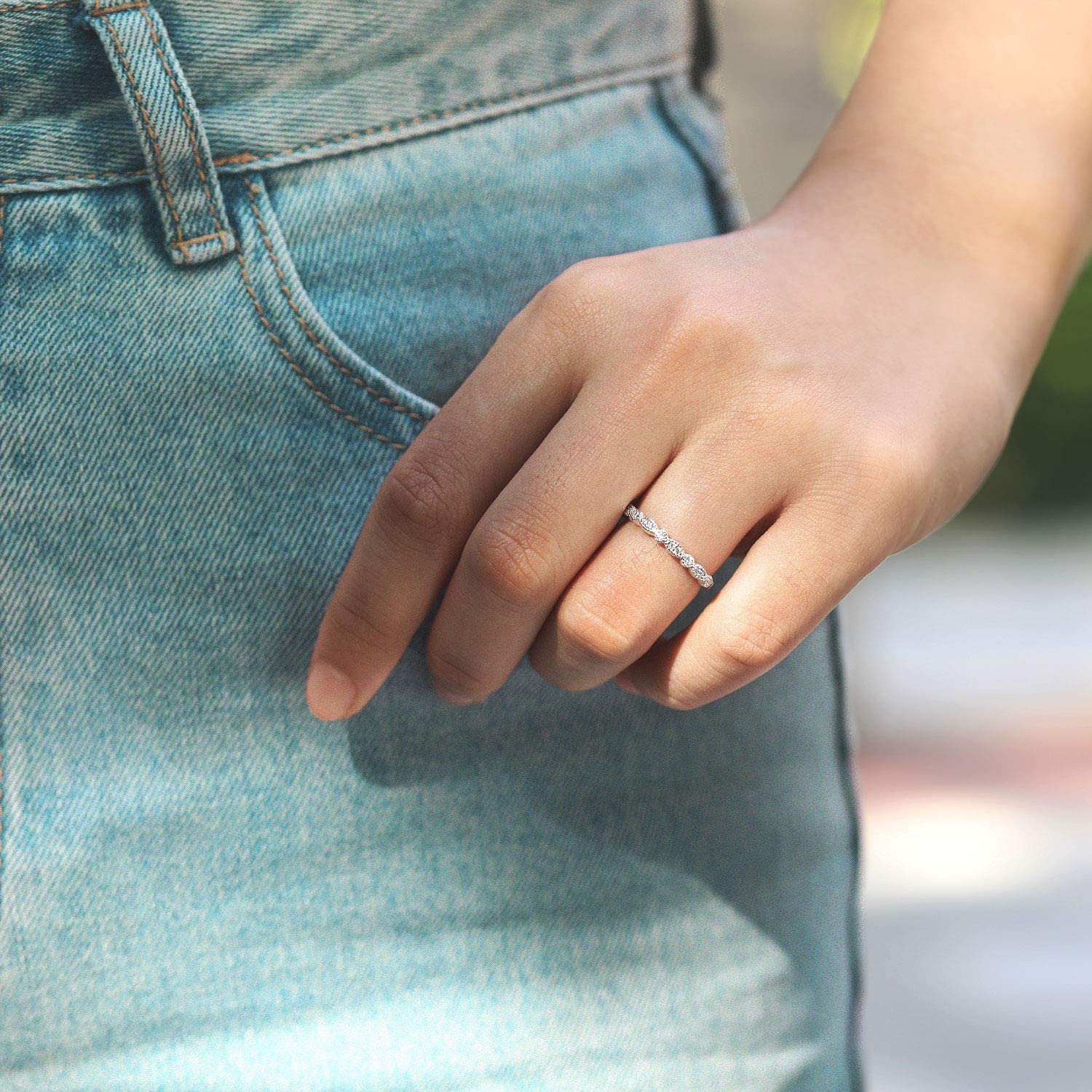 stackable rings; wedding rings; sterling siver rings: Eamti;