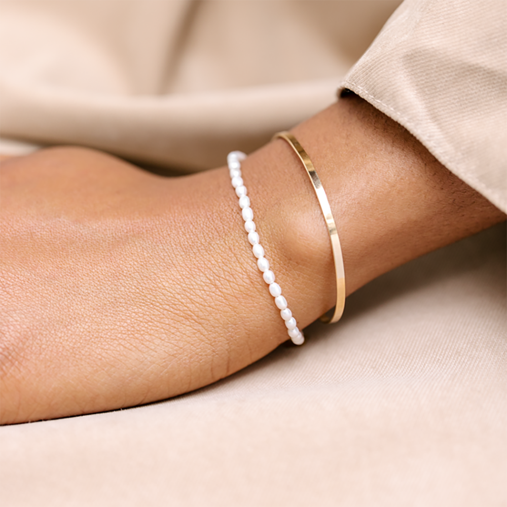 natural pearl bracelet; unique bralcet for women; elegant jewelry; Eamti;