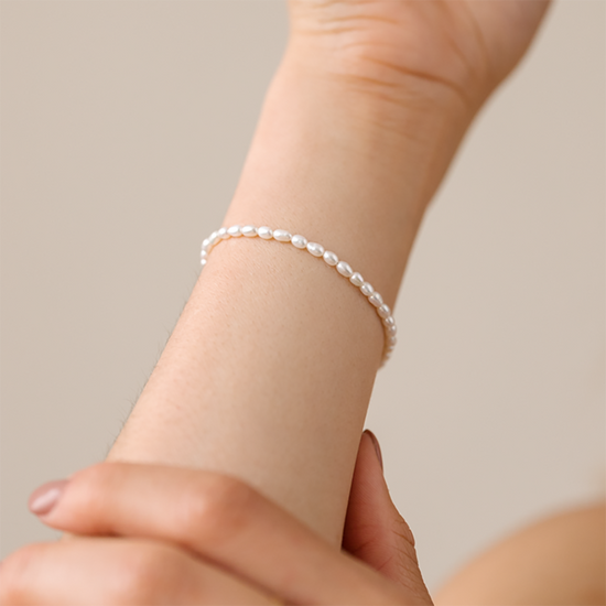 natural pearl bracelet; unique bralcet for women; elegant jewelry; Eamti;