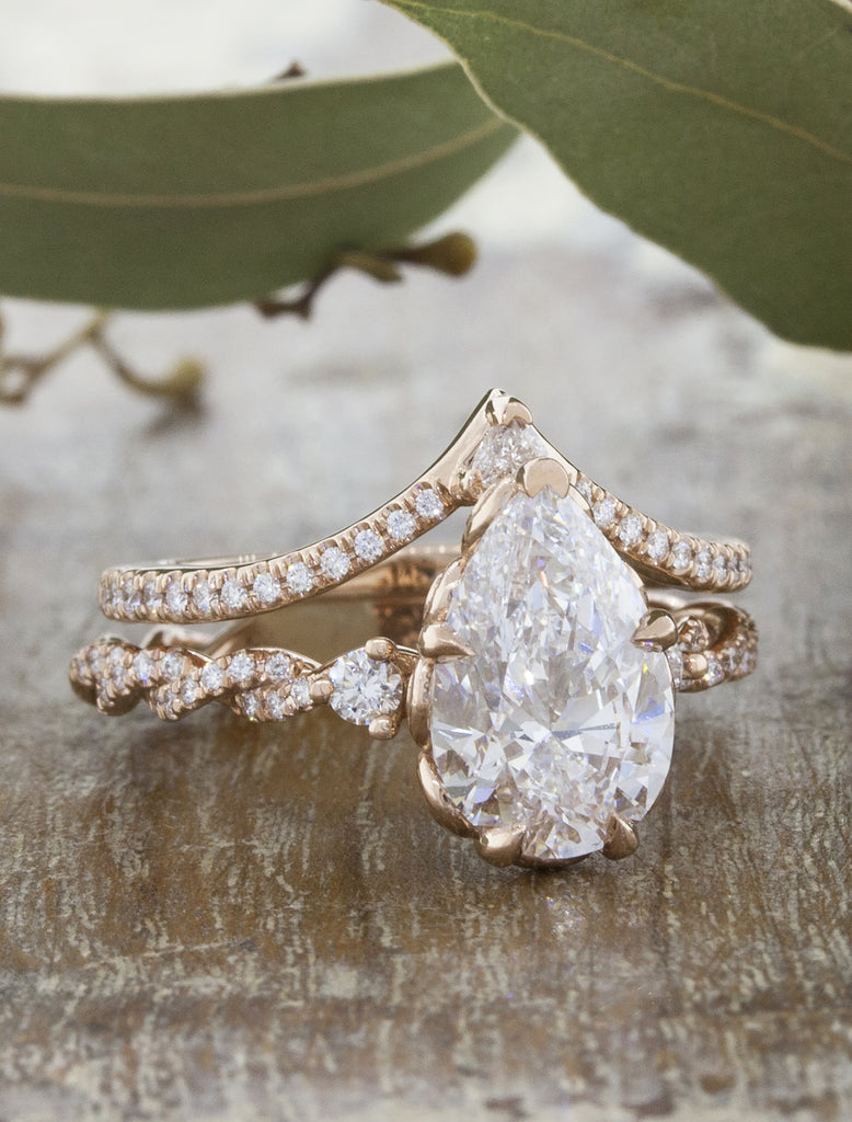 pear rings; fine engagement rings; Eamti;