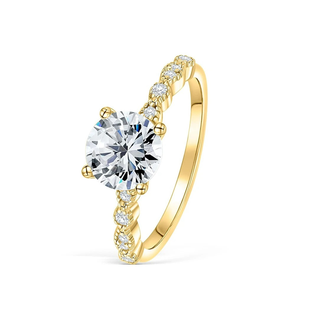 round cut engagement rings, round wedding rings, 1 carat wedding rings, silver wedding rings for women, gold plated engagement rings