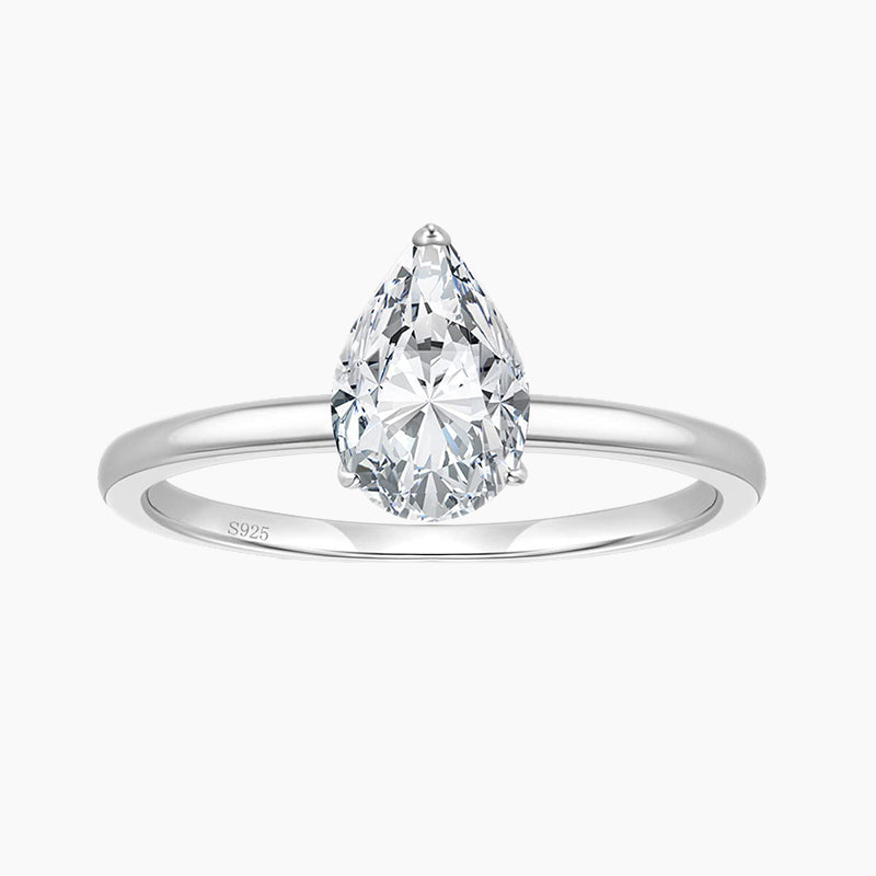 pear cut 3 prong rings; quality wedding rings; Eamti; teardrop ring; teardrop engagement ring; teardrop emerald ring ; teardrop wedding ring;