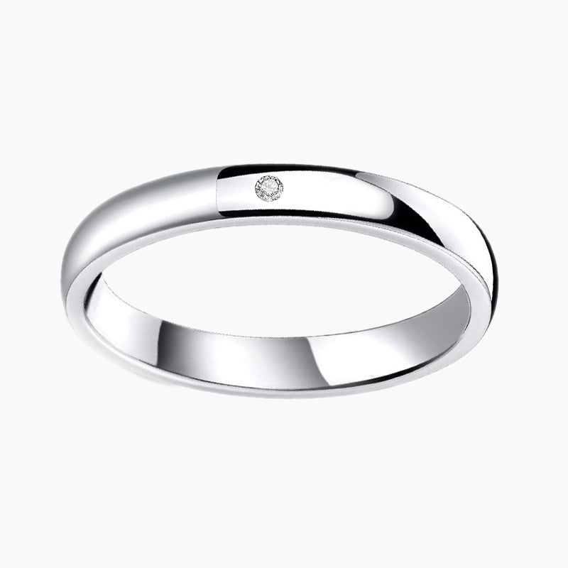 plain dome ruby wediding rings; sterling silver rings; Eamti;