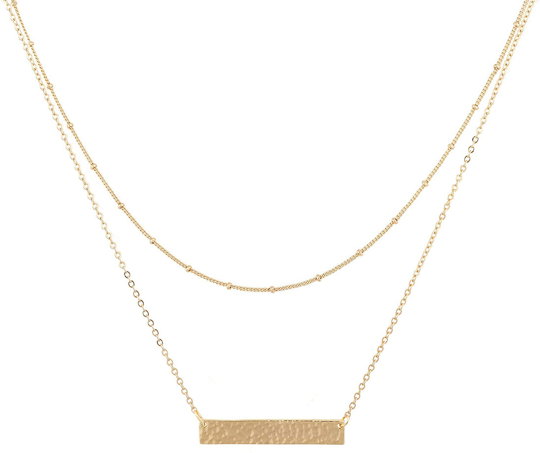 14K Gold Plated Chic Layering Necklace for Women
