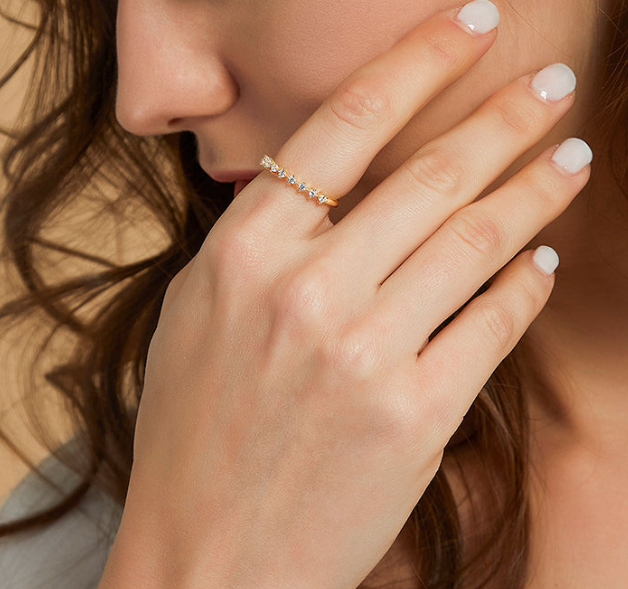 Gold Plated Stunning dainty Sterling Silver Ring